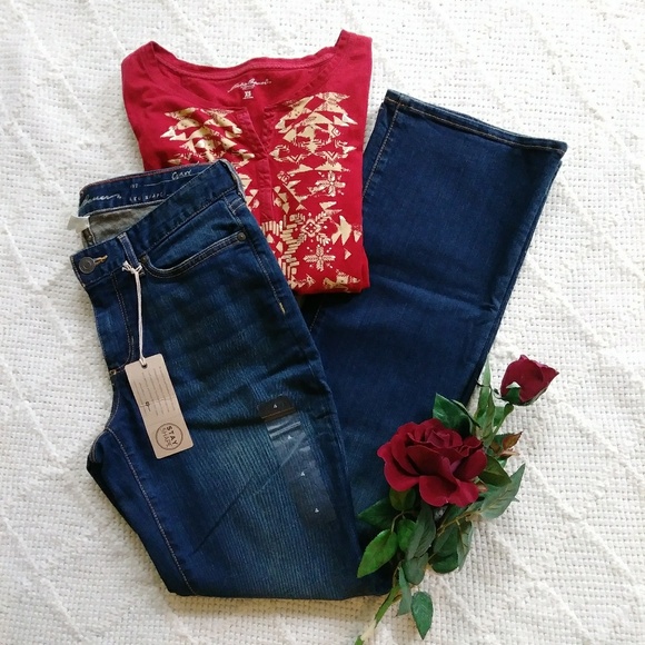 SALE! NWT Stayshape Curvy Boot Cut Sz 4 Blue Jeans - Picture 3 of 7